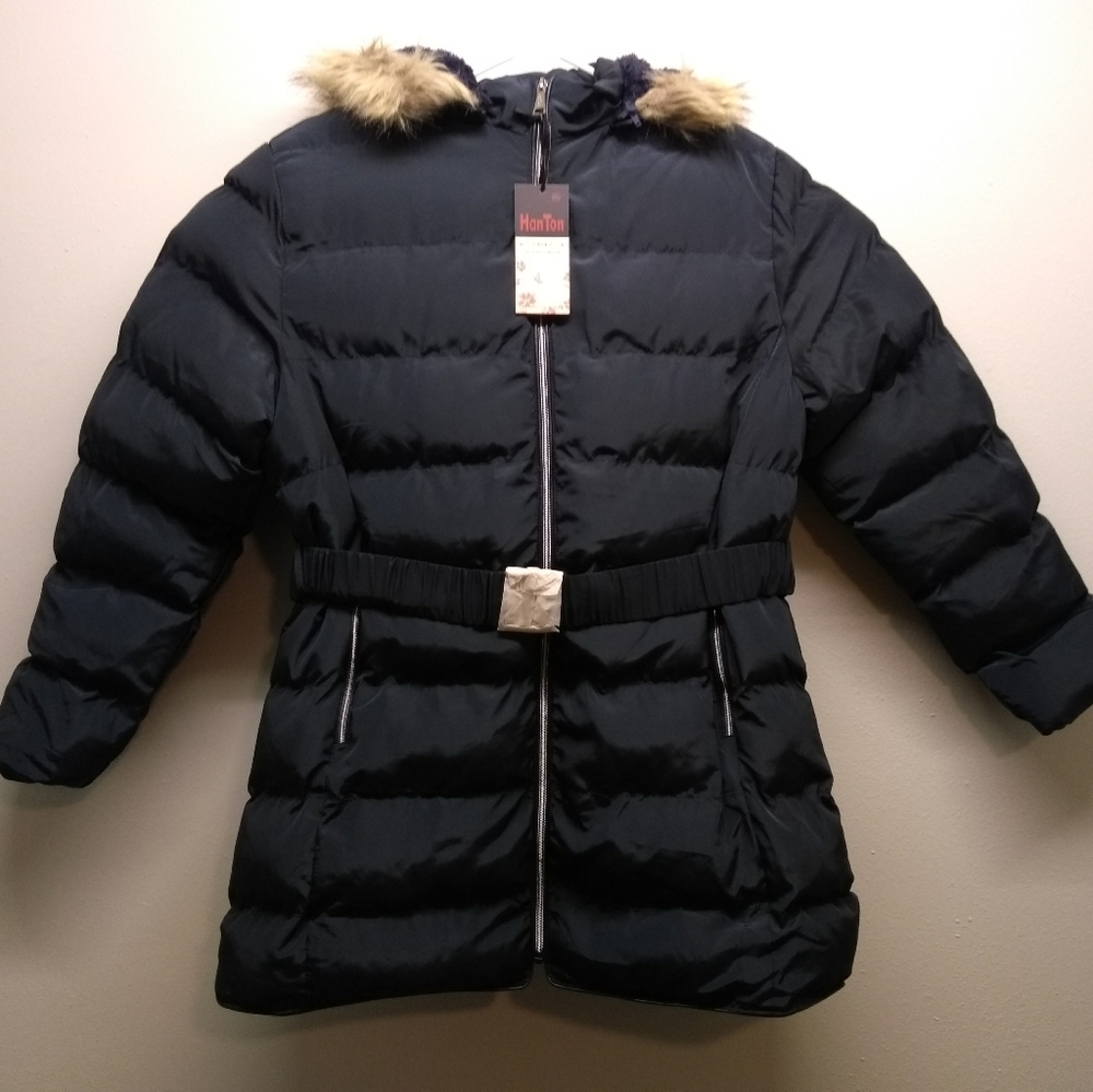HanTon Junior's Navy Blue Puffer Coat Size 2XL NWT